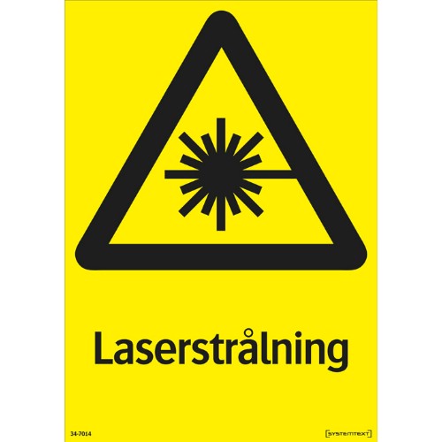 Skylt laserstrålning