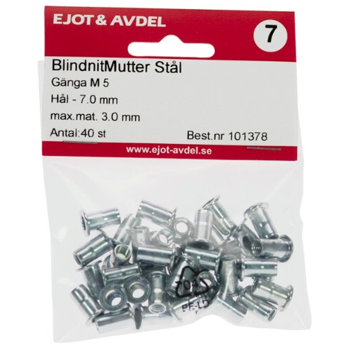 Blindnitmutter EUROSERT<br />stål SB-pack