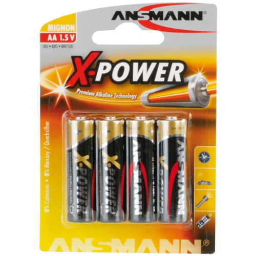 Alkaliska batterier ANSMANN<br />X-Power