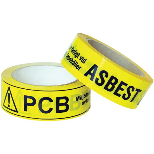 Varningstejp STOKVIS Asbest/PCB