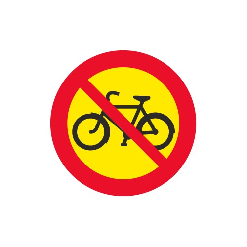 Vägmärke förbud trafik med cykel och moped