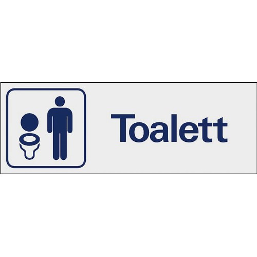 Skylt symbol toalett herr