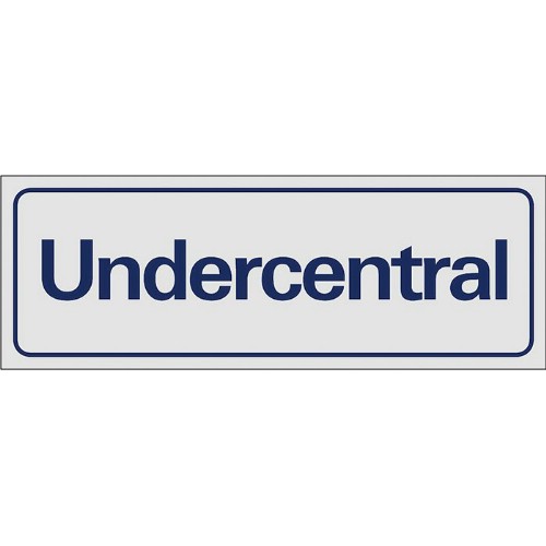 Skylt symbol undercentral