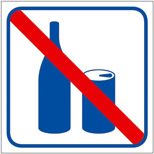 Skylt symbol förtäring av dryck förbjuden