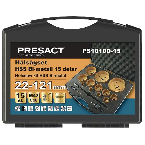 Hålsågsats PRESACT PS1010D-15 15 delar