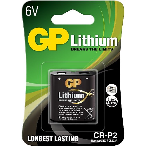 Lithiumbatteri GP<br />6 V CR-P2
