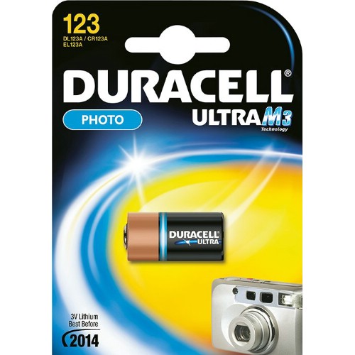 Lithiumbatteri DURACELL<br />Ultra M3 3 V CR123A